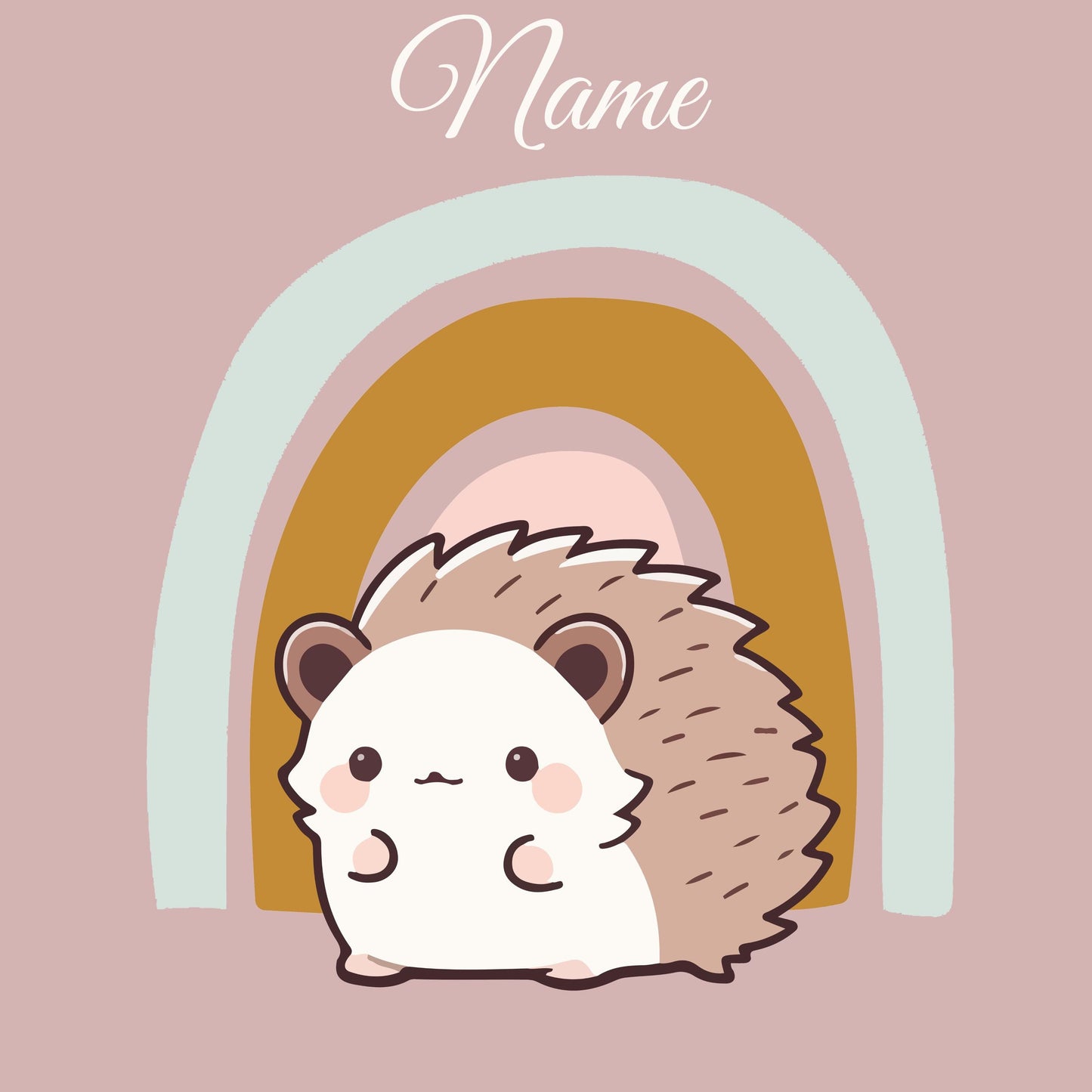 Custom Hedgehog Plush Blanket, Pink Hedgehog Personalized Throw Blanket, Personalized Baby Gift, Nursery Decor, Custom Hedgehog Pet Blanket